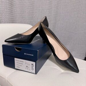 Cole Hann black leather heels